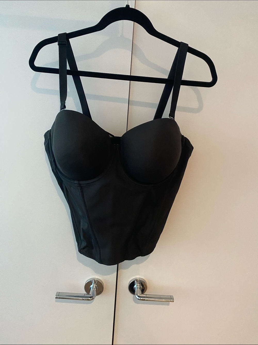 Cacique Black Bustier with Molded Cups